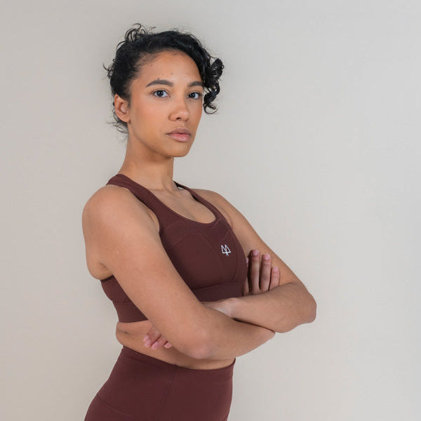 MAAREE Empower sports bra in burgundy