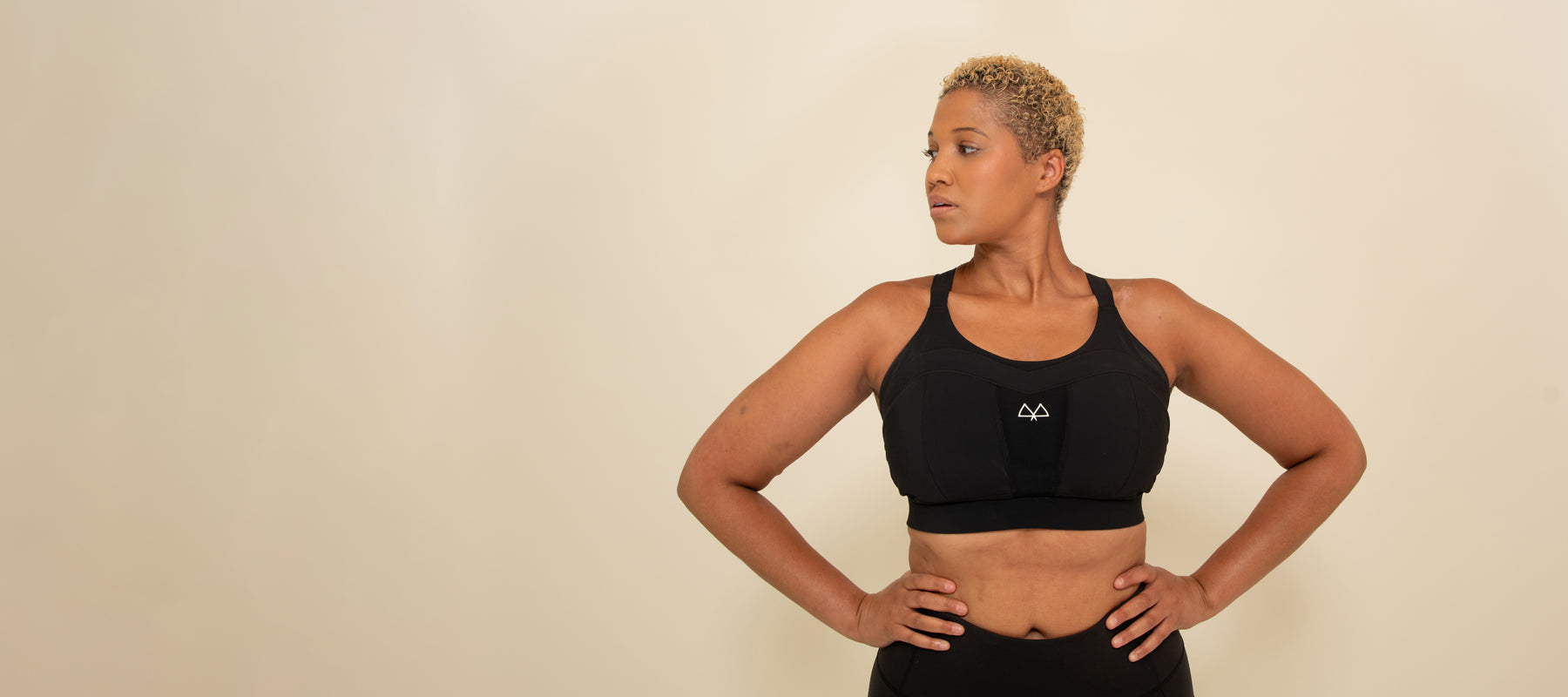 Maaree Black Solidarity sports bra banner