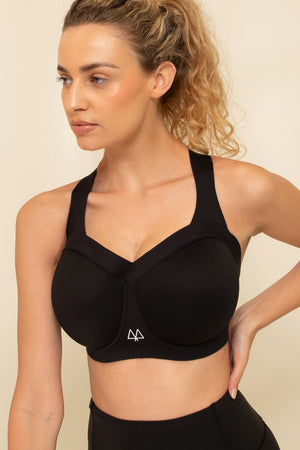 Black Battle underwire encapsulation sports bra maaree