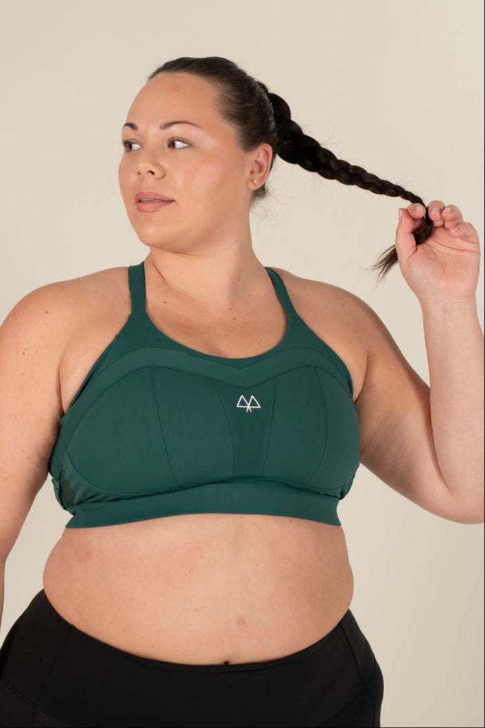 Maaree Solidarity high impact sports bra forest green